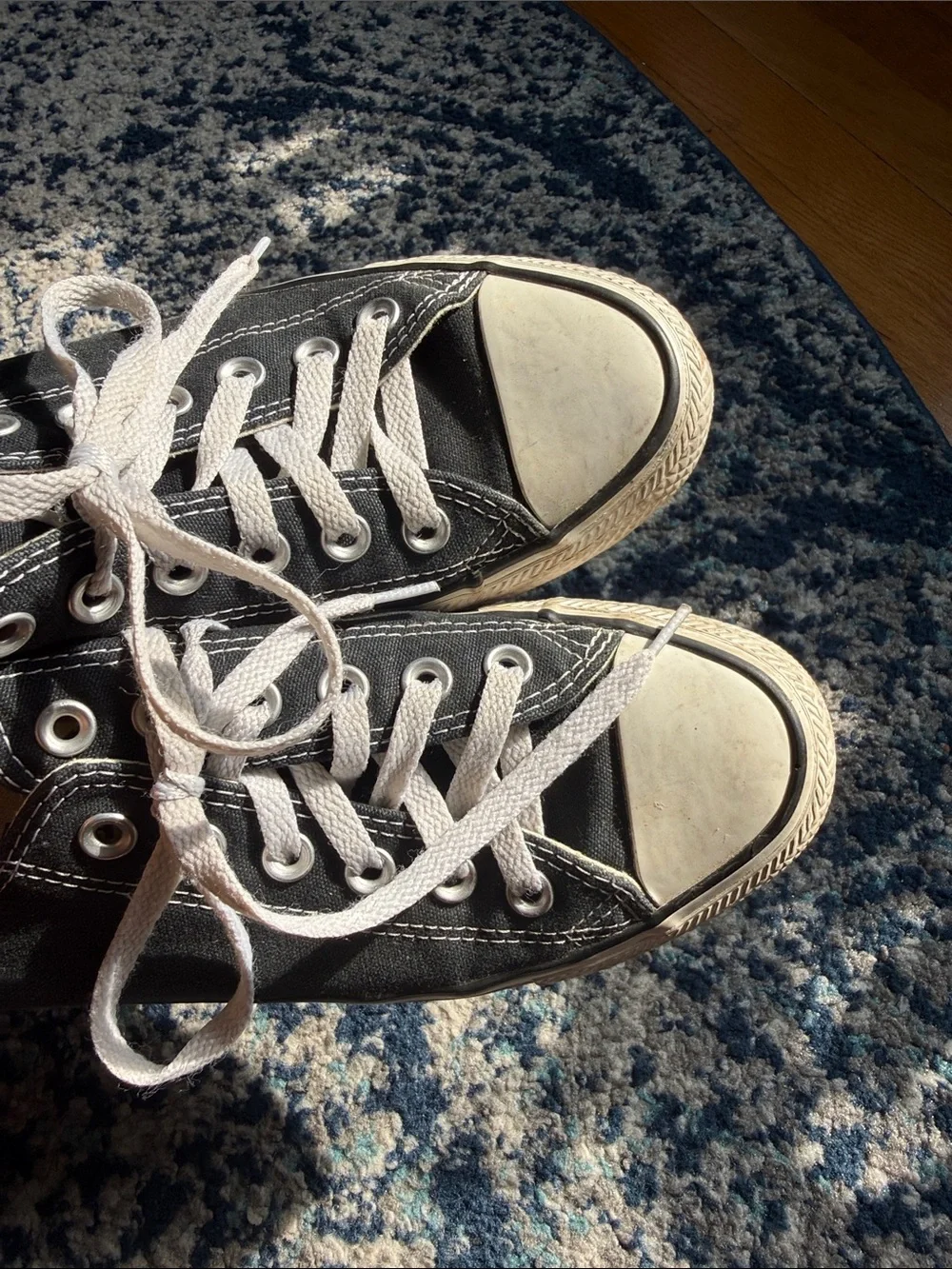 Converse Black Low Top Sneakers with White Accents